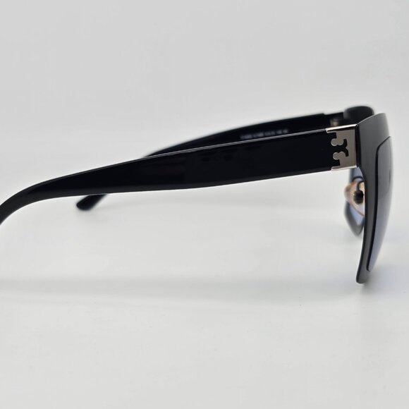Tory Burch TY6053 30798F Matte Black Frame Blue Gradient Lens Cat Eye Sunglasses main image 8